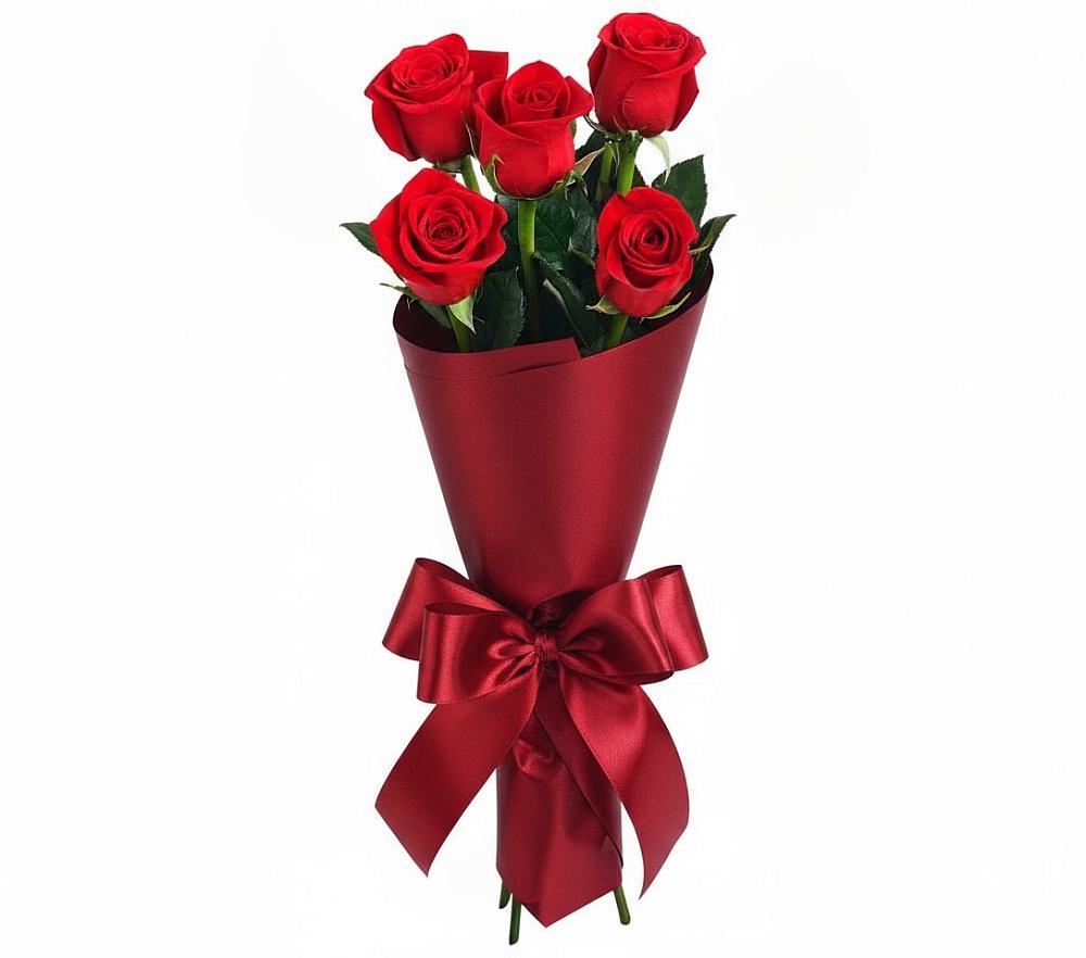 Букет 5 Красных роз Эдлесс Лав в Тольятти