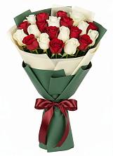 Букет Микс из красных и белых роз #REPLACE_PRED# Тольятти