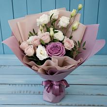 Букет цветов из:  Розы и Лизиантусы #REPLACE_PRED# Тольятти