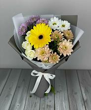 Букет цветов из:  Розы, Герберы и Хризантемы в Тольятти