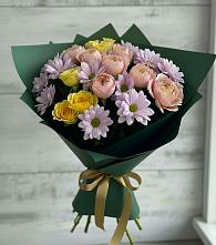 Букет цветов из:  Хризантемы и Розы в Тольятти