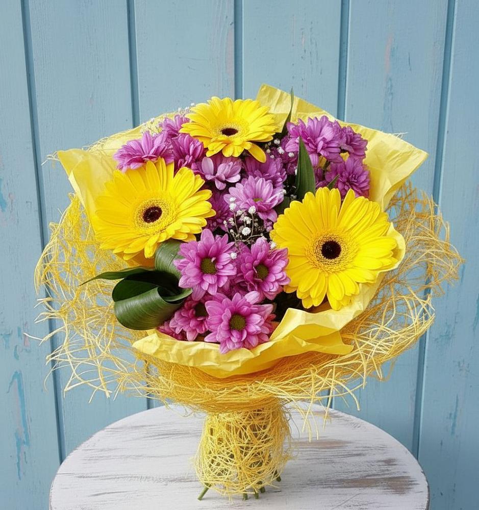 Букет цветов из: Хризантемы и Герберы в Тольятти
