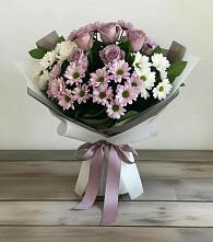 Букет цветов из:  Хризантемы и Розы #REPLACE_PRED# Тольятти