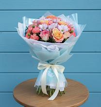 Букет цветов из:  Хризантемы и Розы в Тольятти