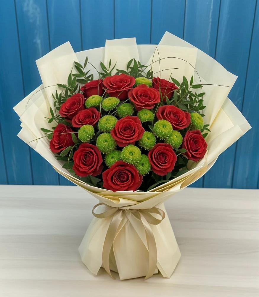 Букет цветов из: Розы и Хризантемы в Тольятти