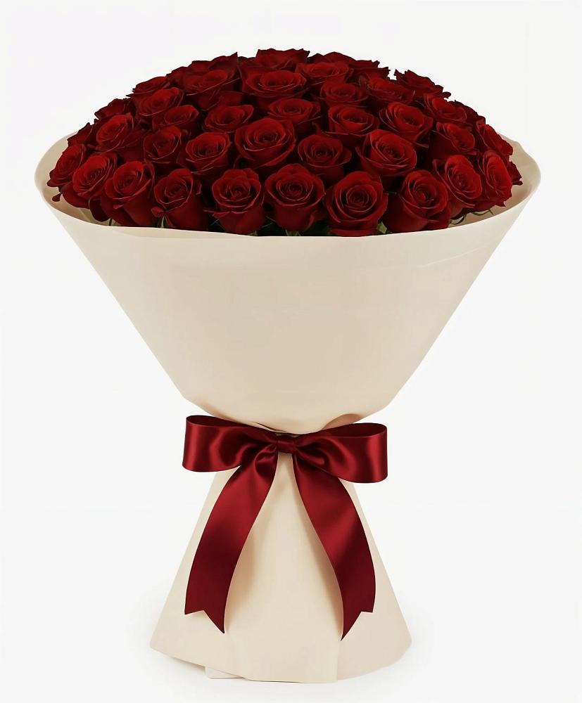 Букет 101 Бордовая роза Блэк Бакарра в Тольятти